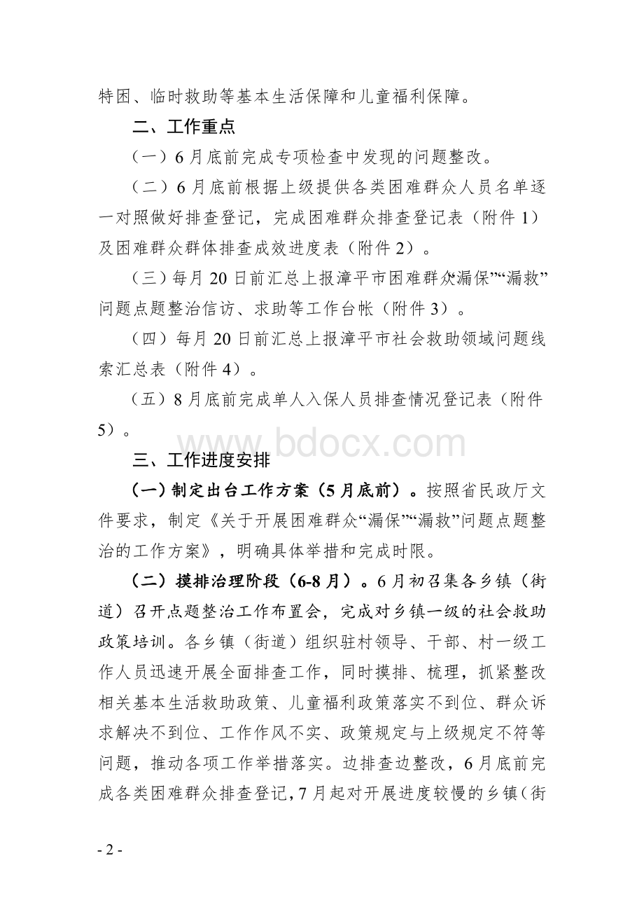 困难群众“漏保”“漏救”问题点题整治的工作方案Word文件下载.doc_第2页