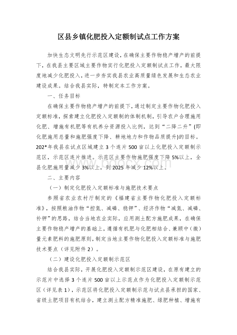 区县乡镇化肥投入定额制试点工作方案.docx_第1页