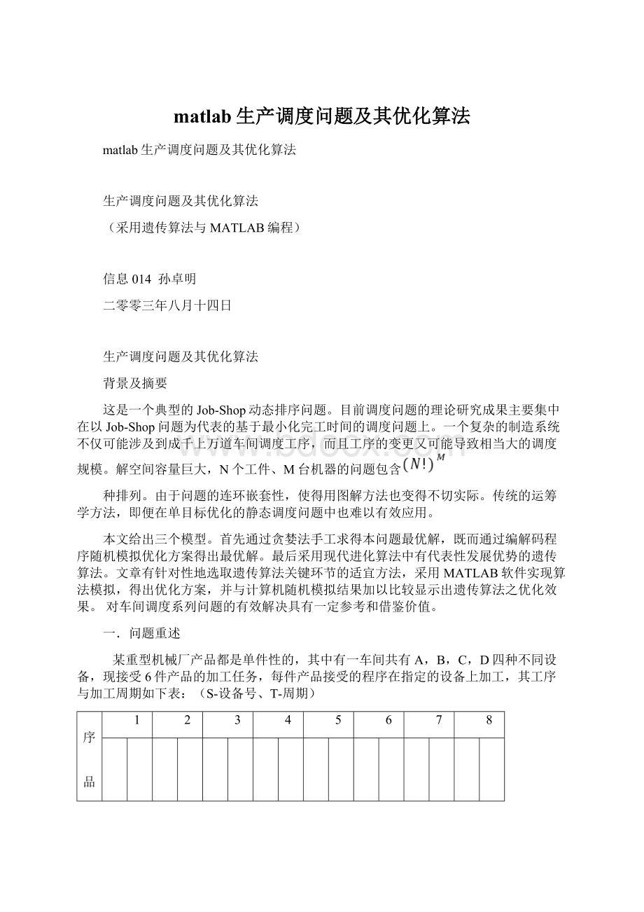 matlab生产调度问题及其优化算法Word格式.docx_第1页