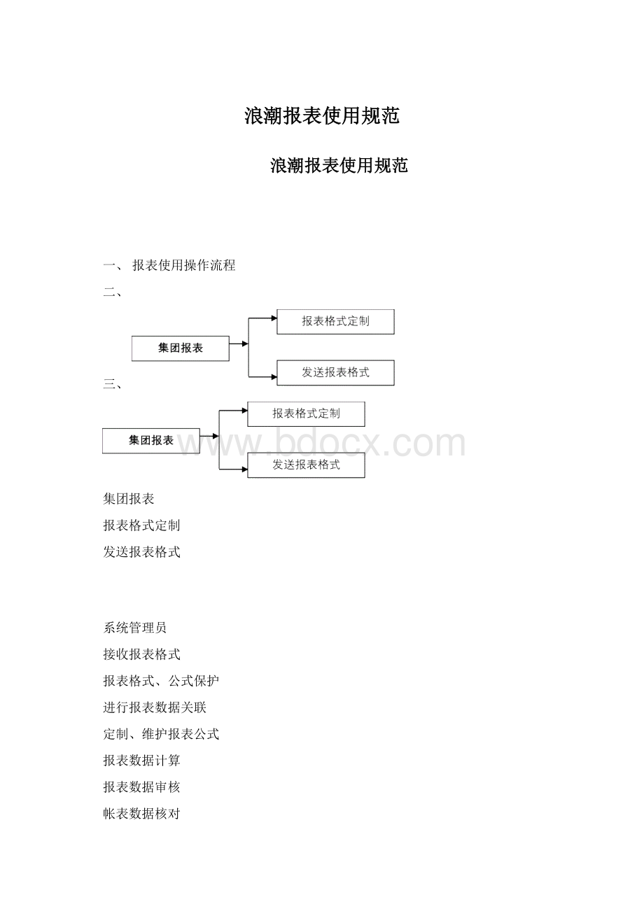 浪潮报表使用规范.docx