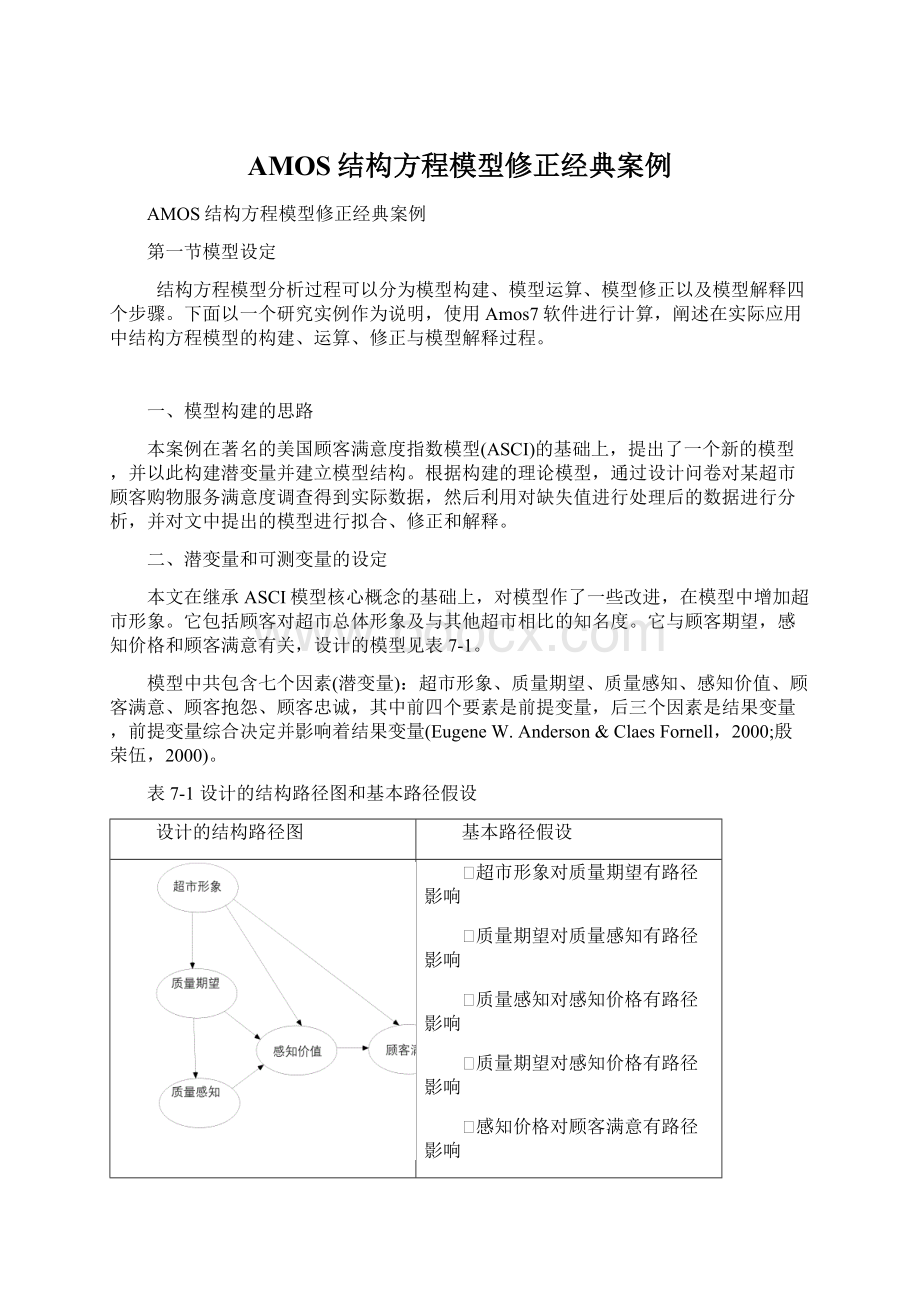 AMOS结构方程模型修正经典案例.docx