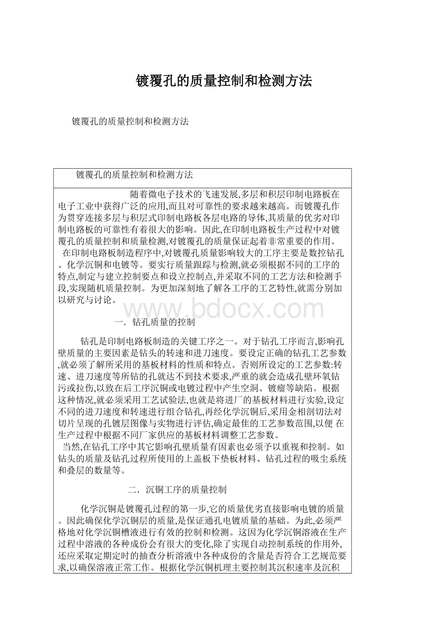 镀覆孔的质量控制和检测方法.docx