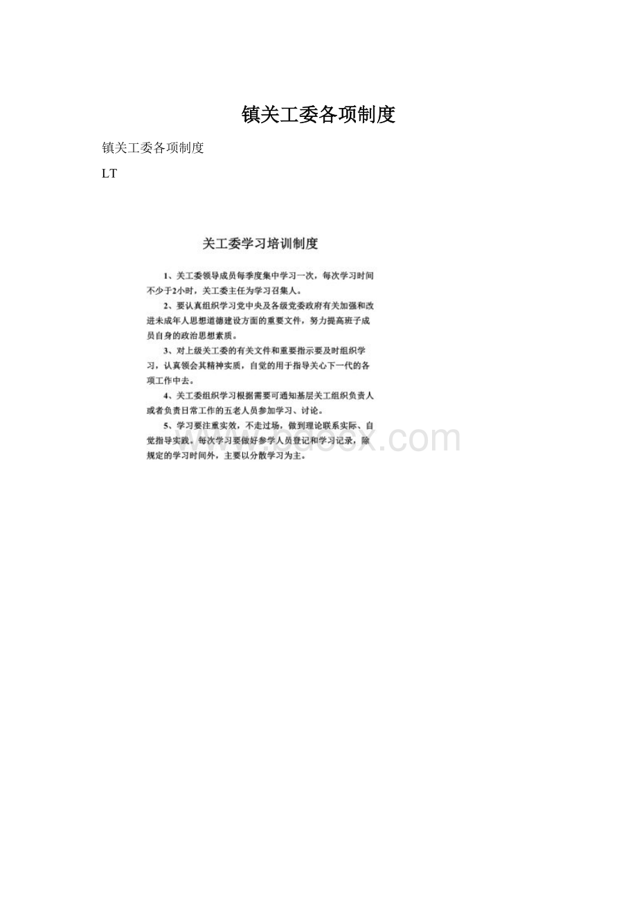 镇关工委各项制度.docx