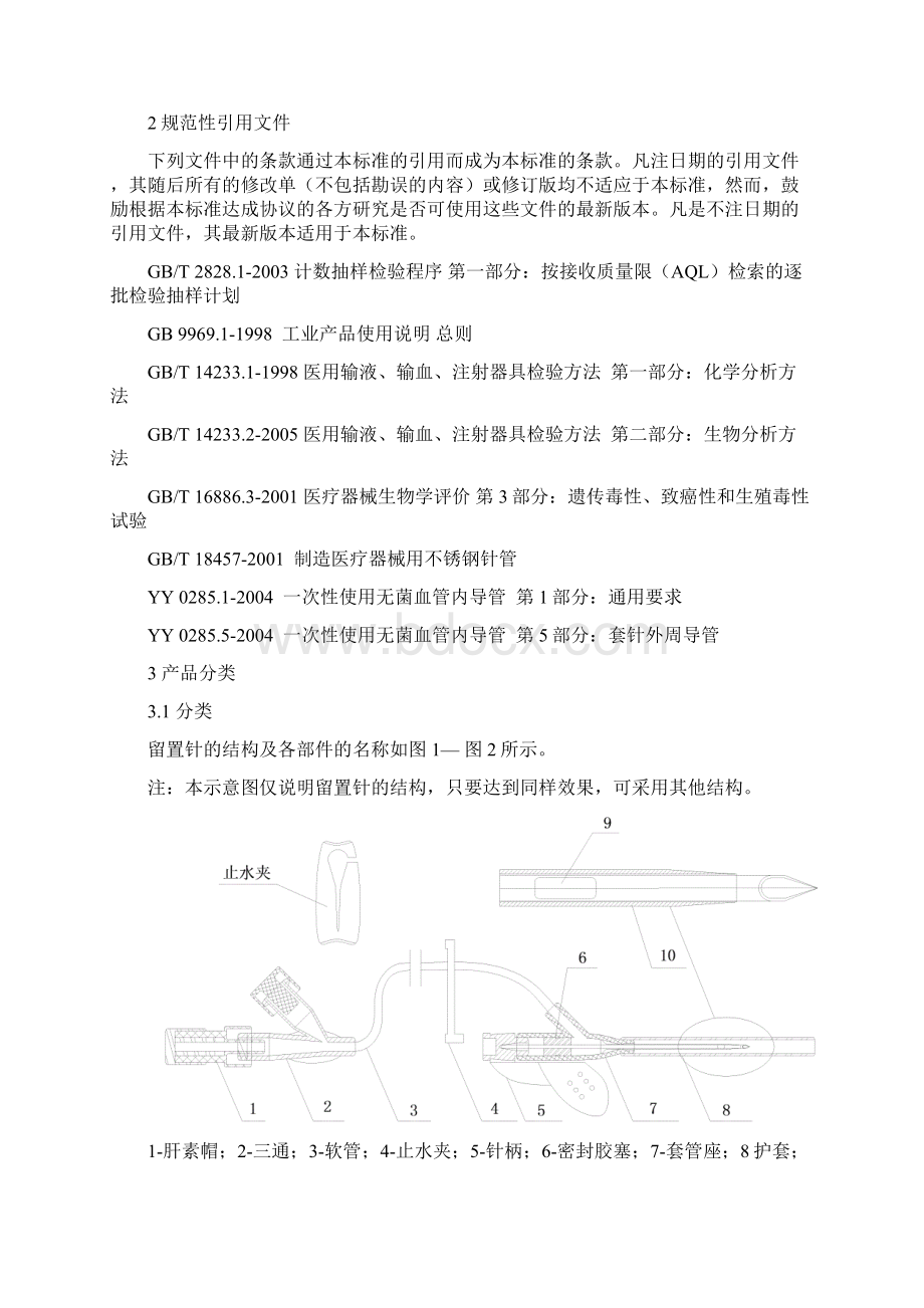 最新静脉留置针注册产品标准Word下载.docx_第2页