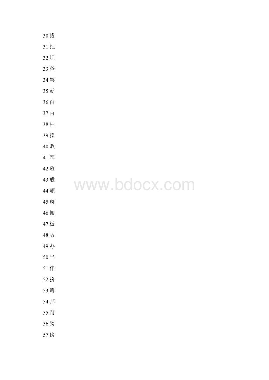 义务教育语文课程新课标3500常用字表Word下载.docx_第2页