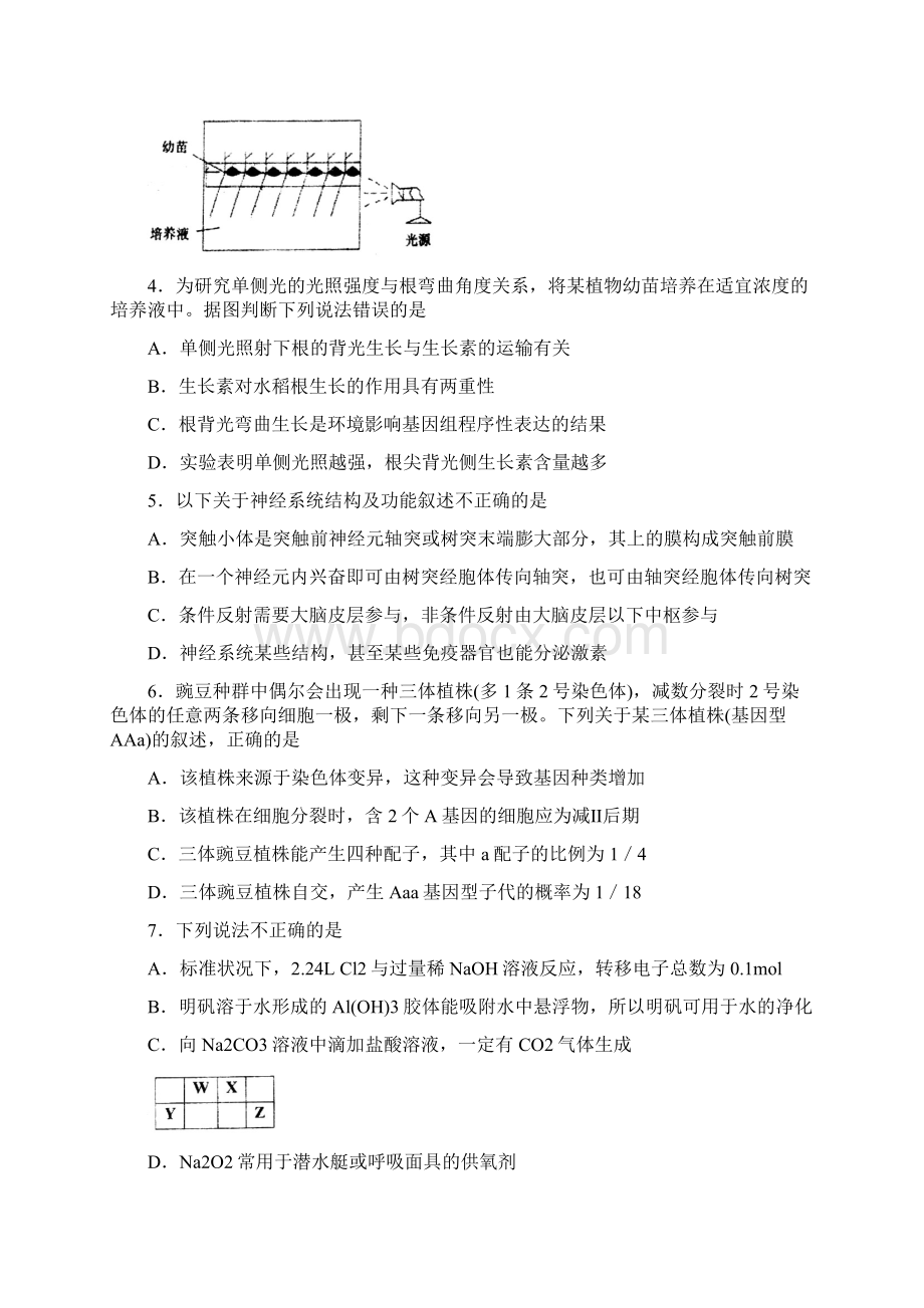 山东省临沂市第一中学高三下学期二轮阶段性检测理.docx_第2页