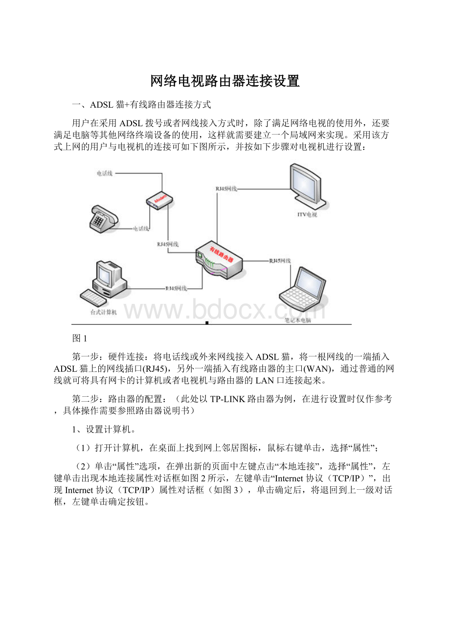 网络电视路由器连接设置.docx