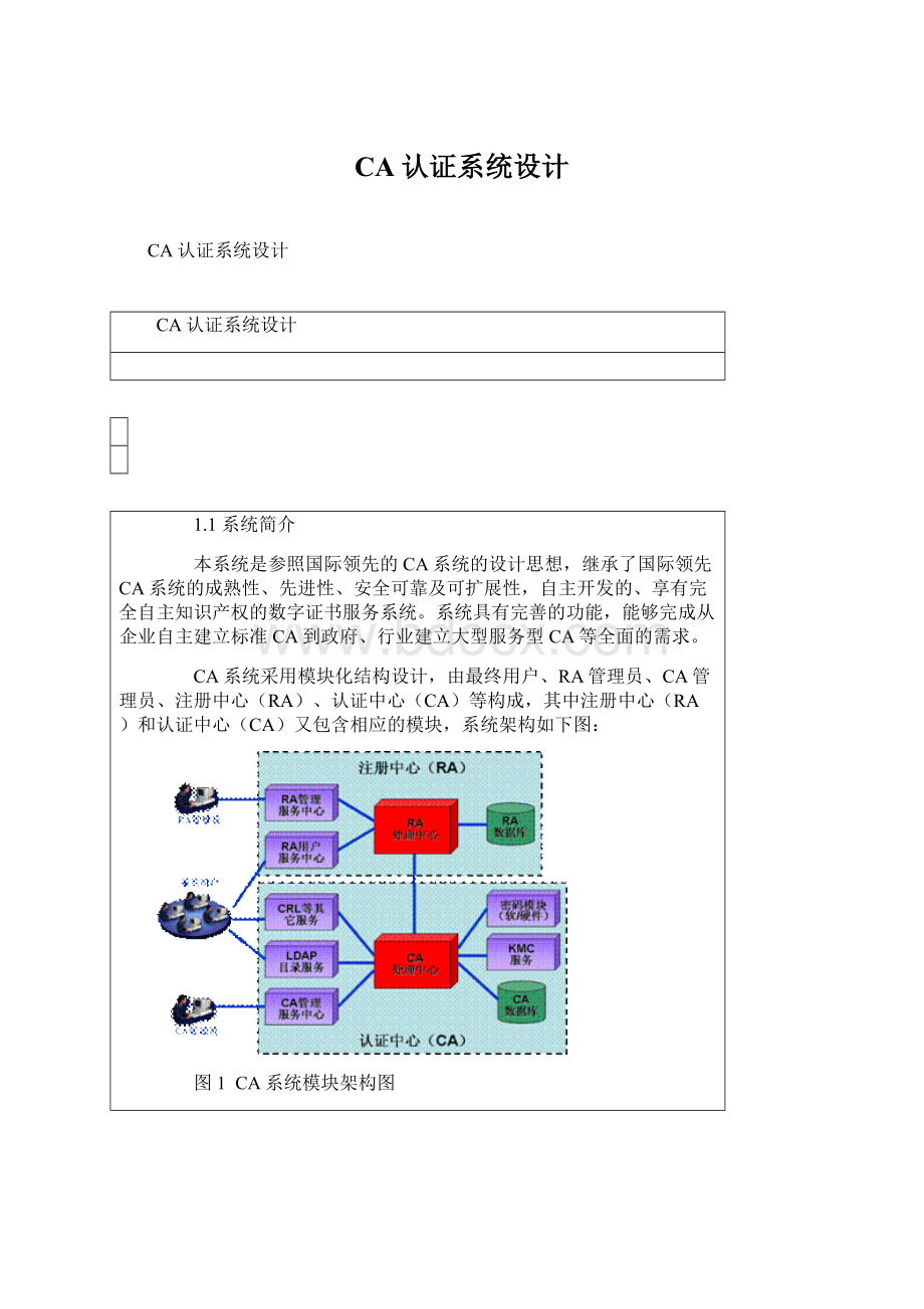 CA认证系统设计Word下载.docx_第1页