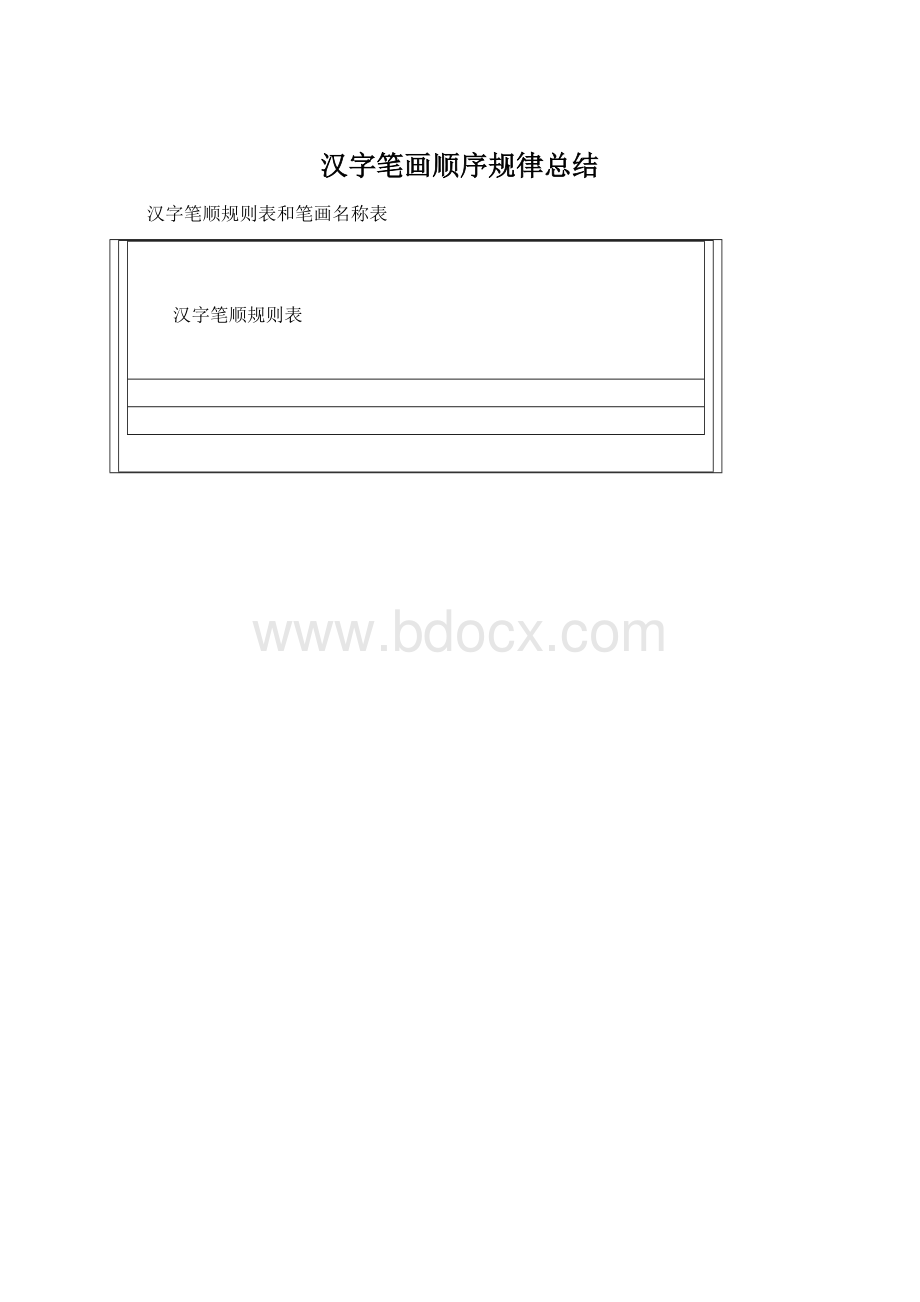 汉字笔画顺序规律总结Word下载.docx