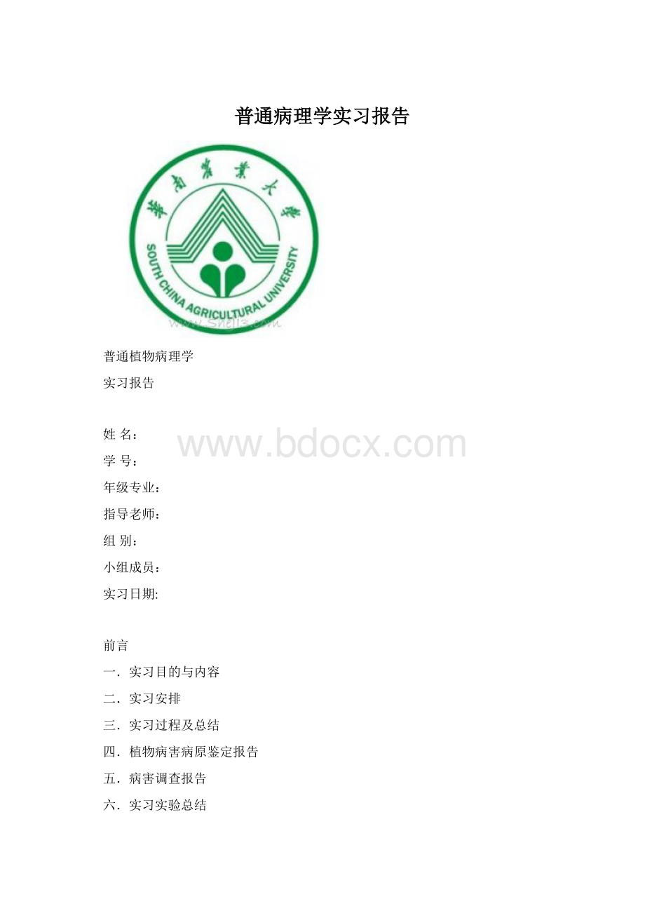 普通病理学实习报告.docx_第1页