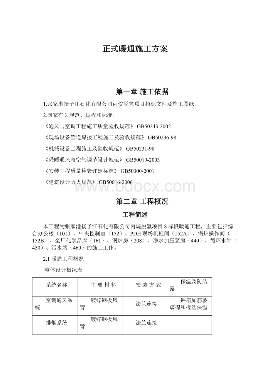 正式暖通施工方案Word格式文档下载.docx