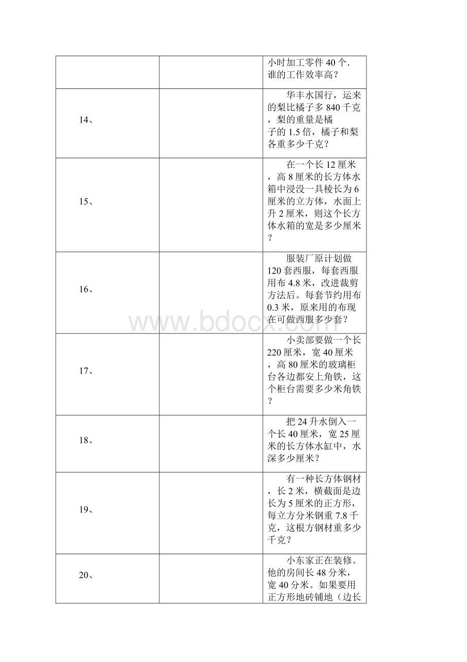 人教版五年级下册解决问题专项练习.docx_第3页