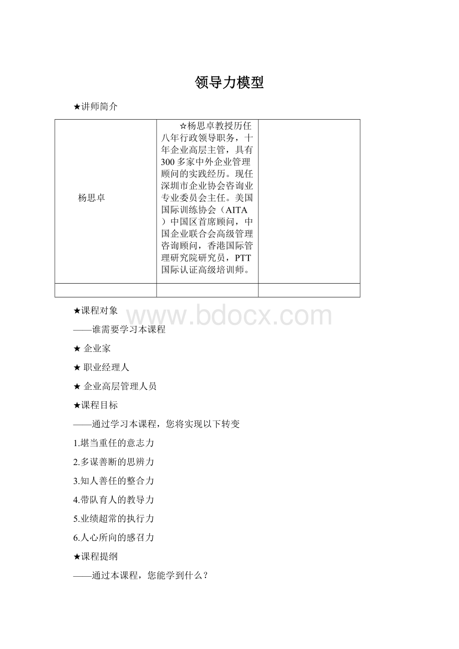 领导力模型Word下载.docx