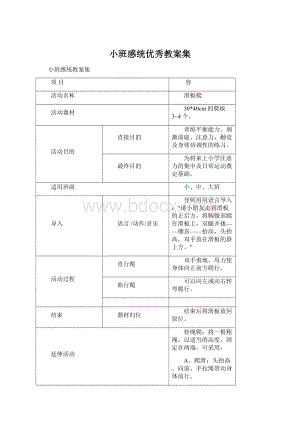 小班感统优秀教案集.docx