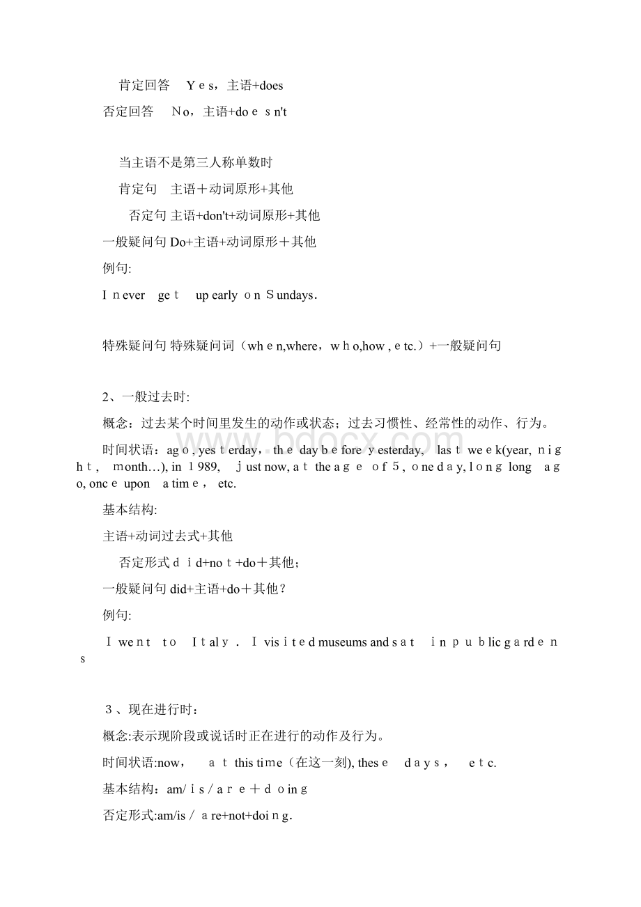 初中英语八种时态归纳.docx_第2页