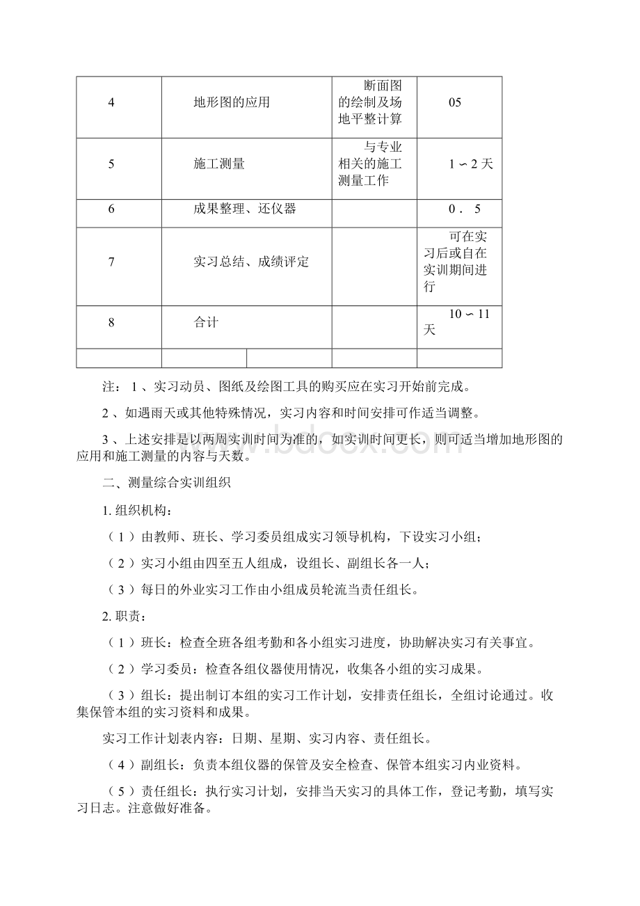 土木工程测量综合实训大纲13页word文档Word格式文档下载.docx_第3页