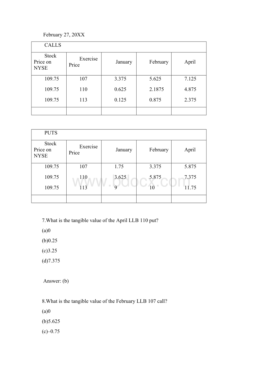 推荐兹维博迪金融学第二版试题库 精品 精品Word文件下载.docx_第3页