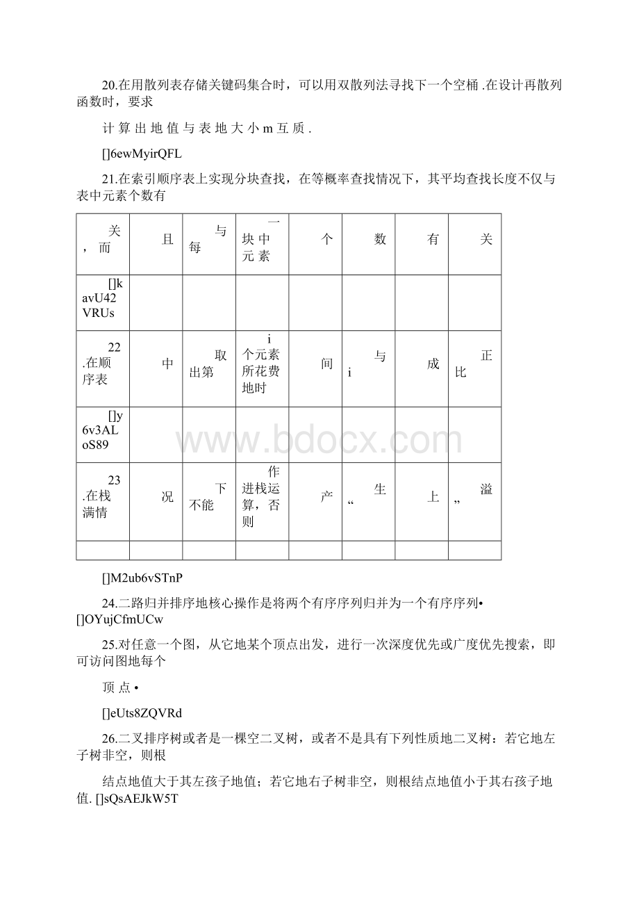 数据结构复习题附参考标准标准答案Word格式文档下载.docx_第3页