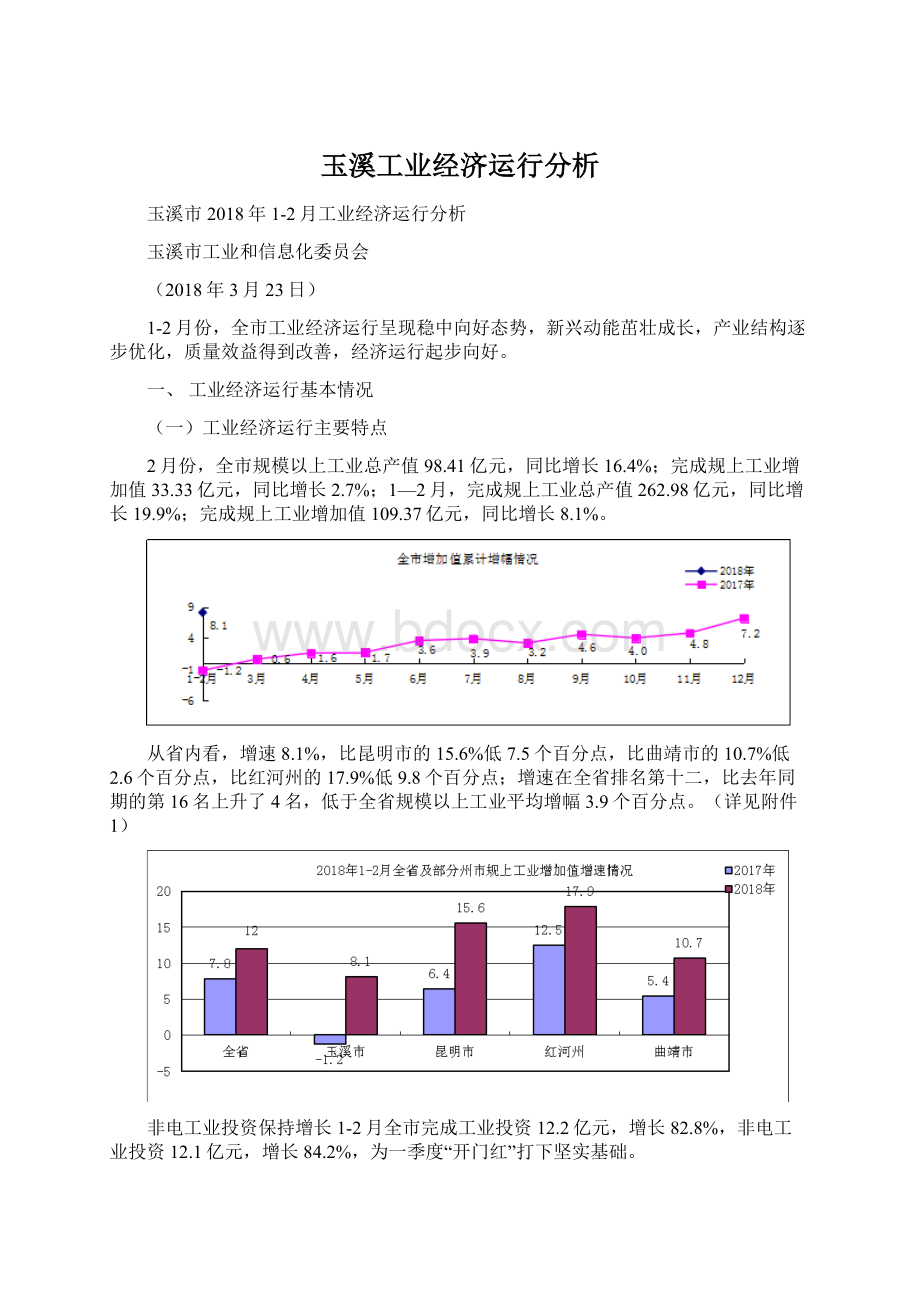 玉溪工业经济运行分析.docx