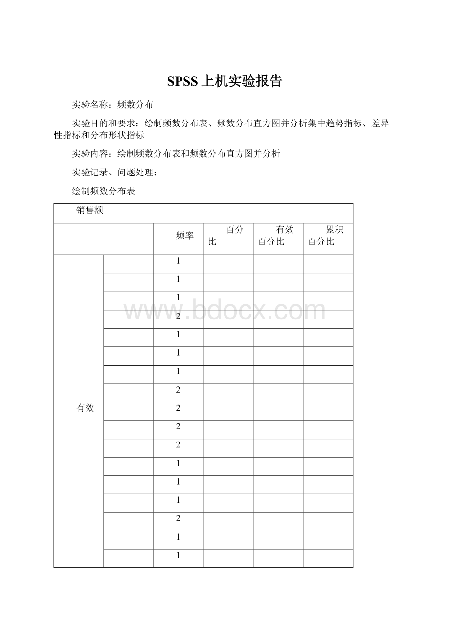 SPSS上机实验报告Word下载.docx