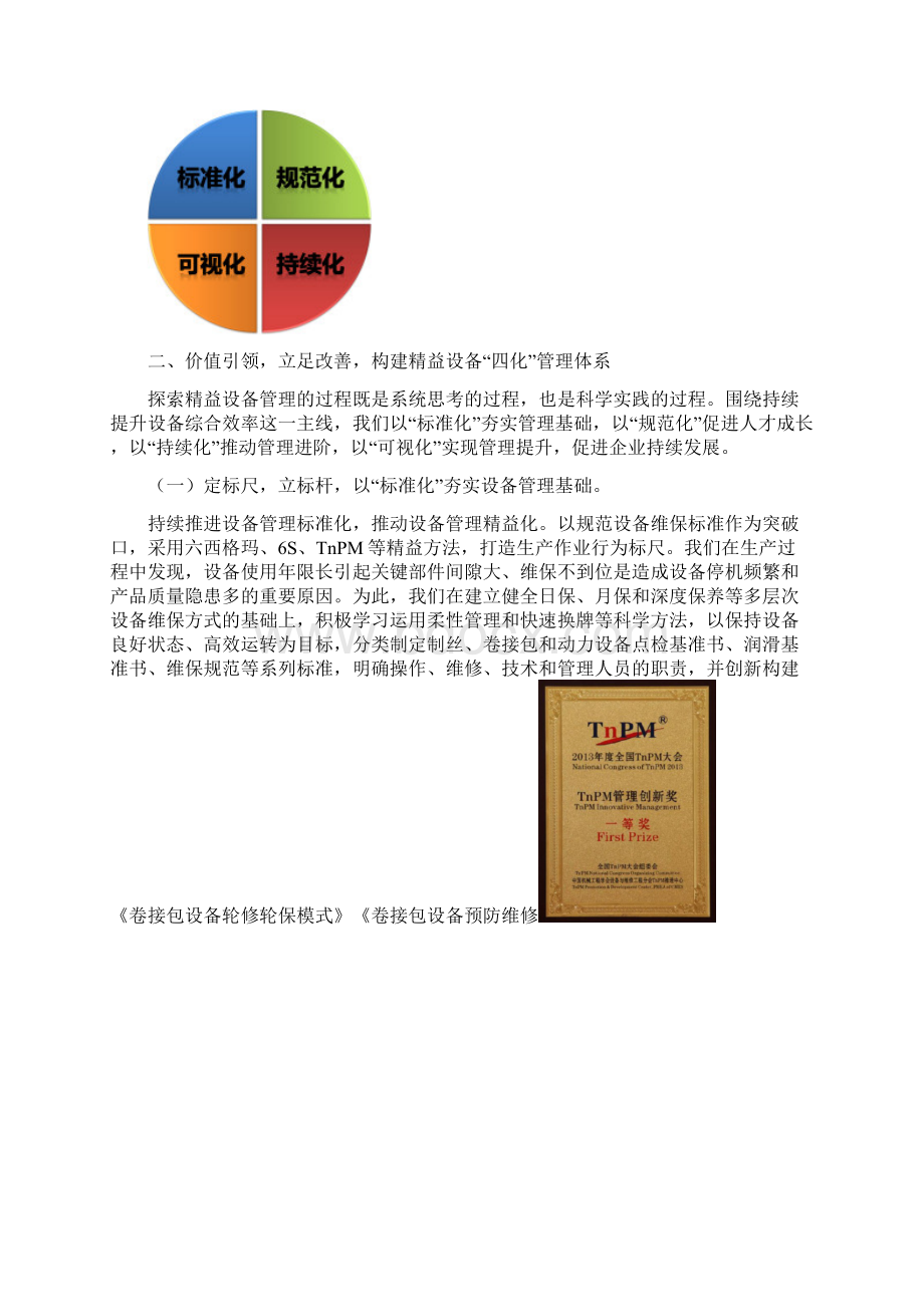 全面实践精益管理老设备焕发新活力Word文件下载.docx_第2页