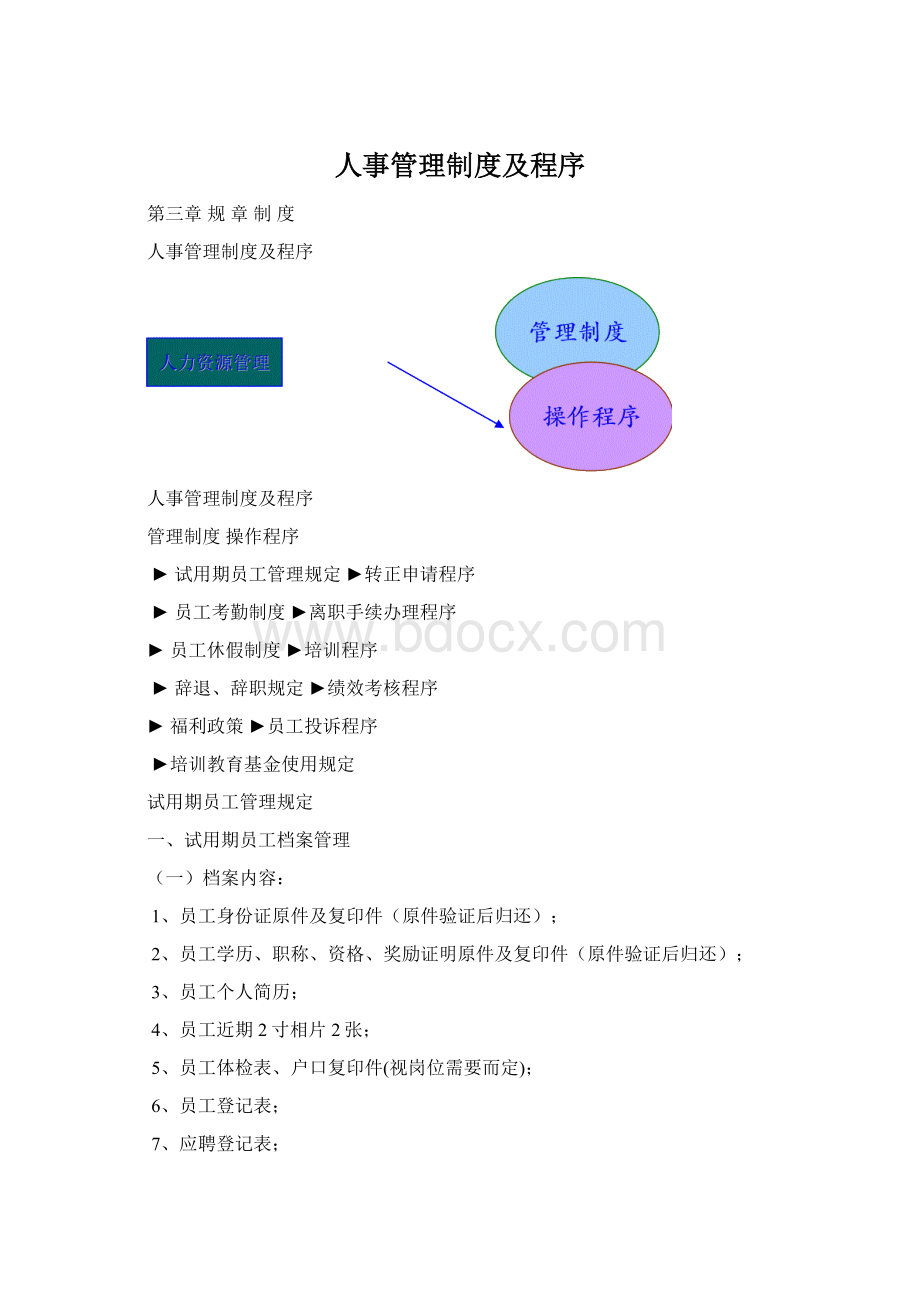 人事管理制度及程序Word文件下载.docx