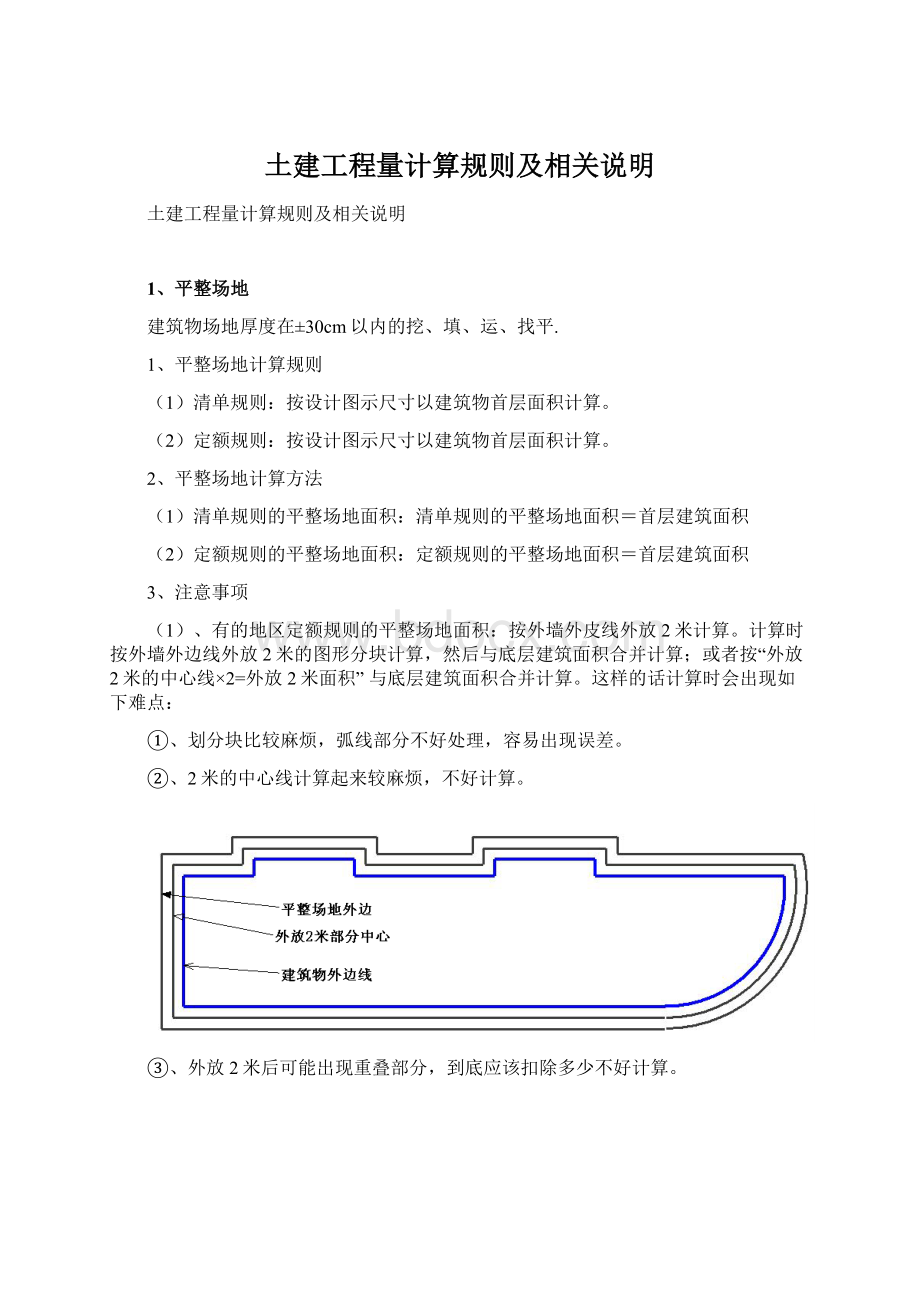 土建工程量计算规则及相关说明文档格式.docx_第1页