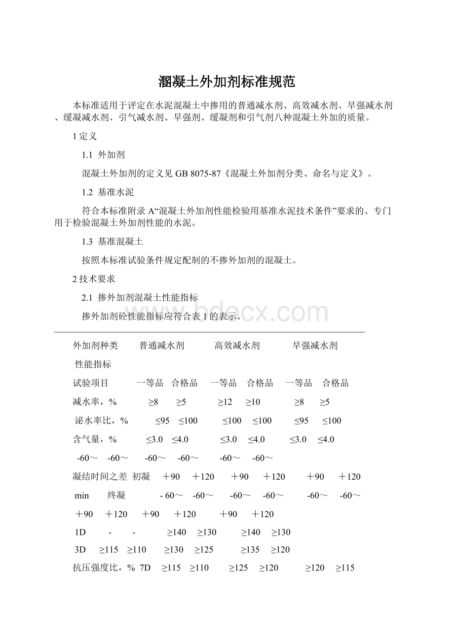 溷凝土外加剂标准规范.docx_第1页