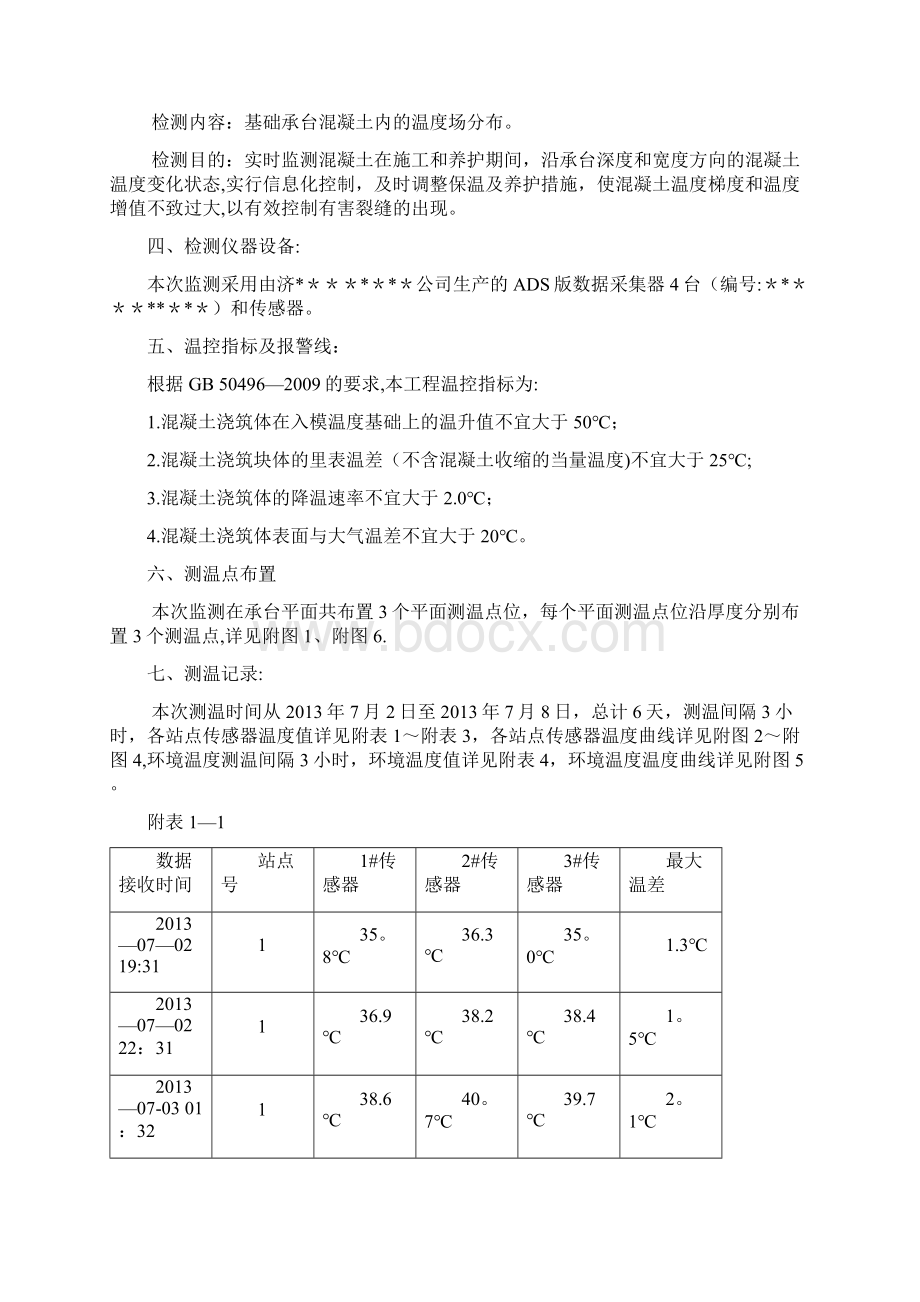 大体积混凝土测温检测报告.docx_第3页