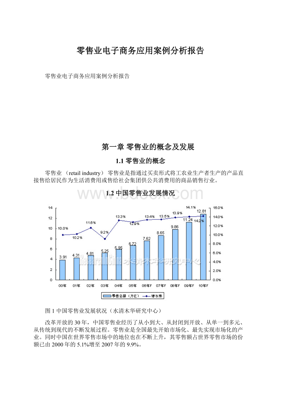 零售业电子商务应用案例分析报告Word格式文档下载.docx