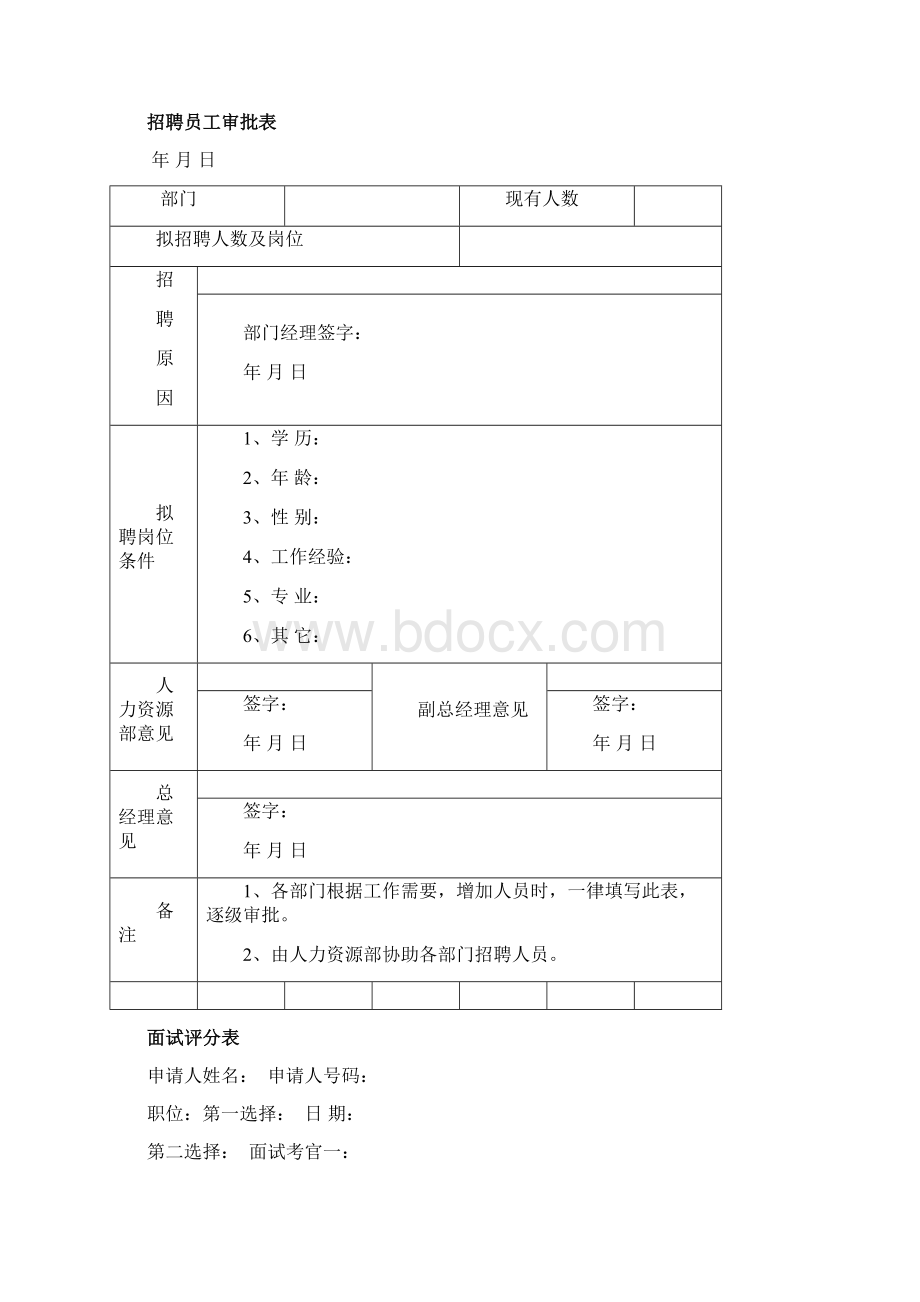 人事表格大全各类人事表格.docx_第2页