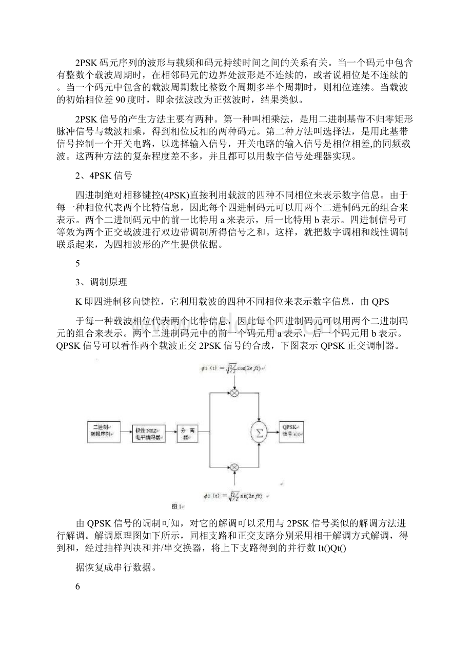 基于Matlab的QPSK调制与解调系统仿真数字通信课程设计.docx_第3页