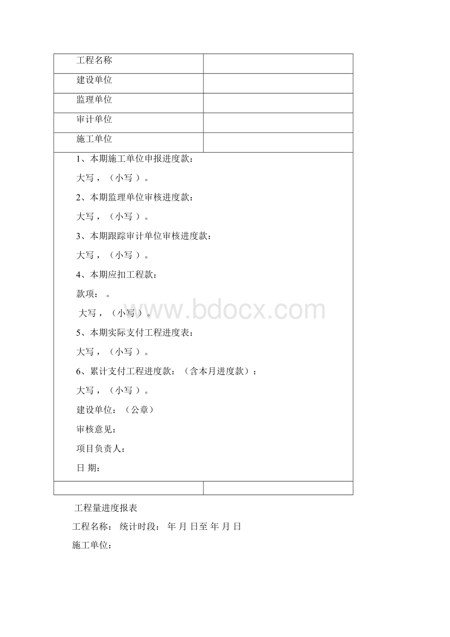 工程施工进度款申请表模板04601Word文件下载.docx_第3页