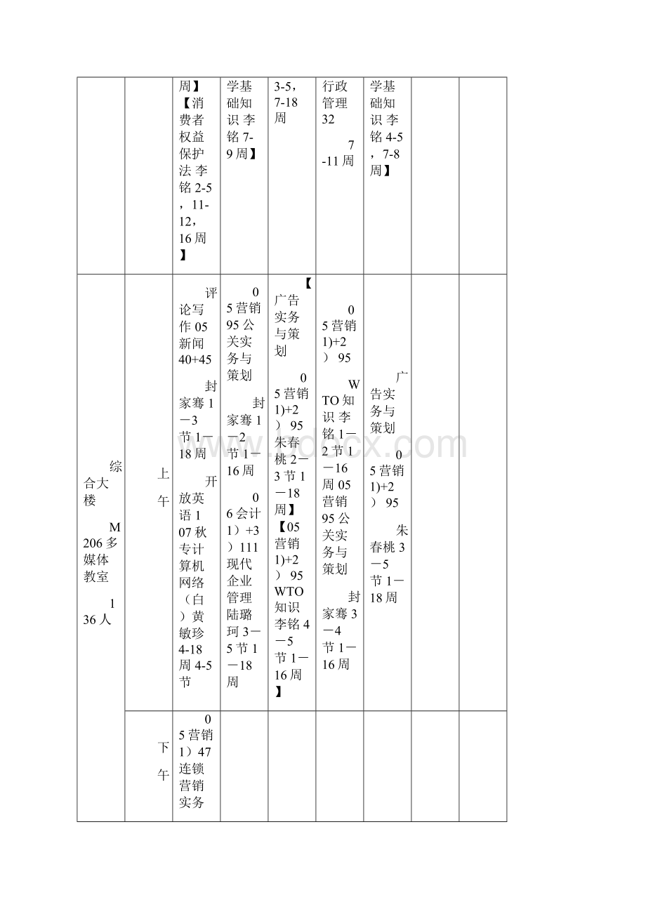 教室时间星期一星期二星期三星期四星期五星期六星期日.docx_第2页