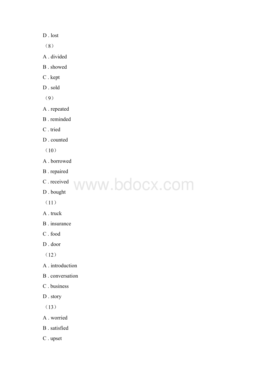 冀教版学年七年级上学期英语第三次月考D卷.docx_第3页