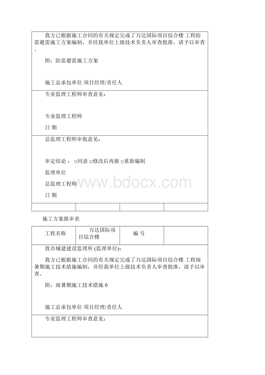 工程施工设计方案方案范文报审表Word文件下载.docx_第2页