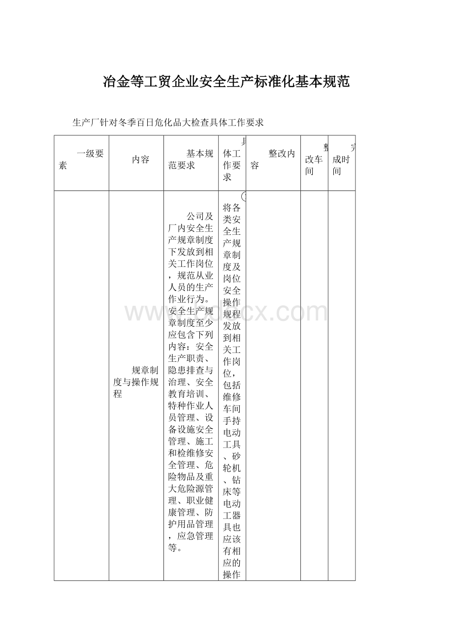 冶金等工贸企业安全生产标准化基本规范.docx