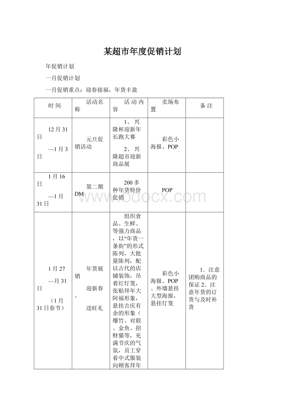 某超市年度促销计划.docx