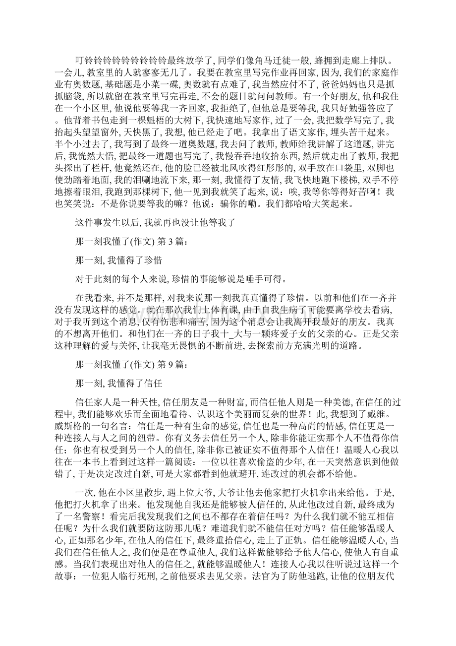 那一刻我懂了作文20篇精选.docx_第2页