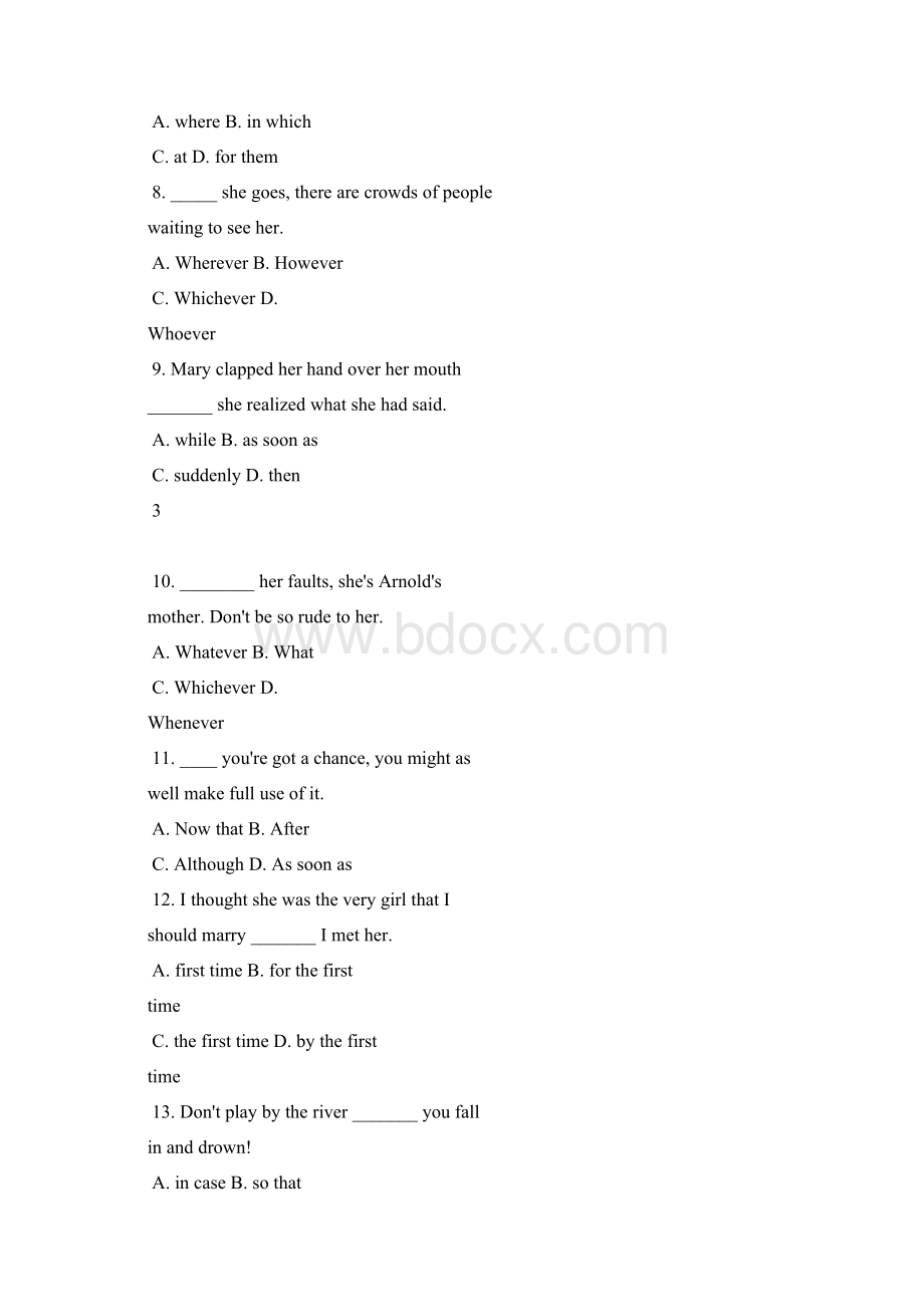 高中英语语法易错题状语从句陷阱题Word下载.docx_第3页