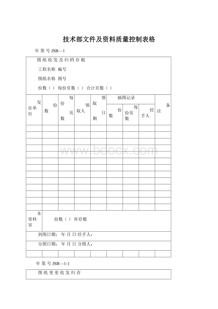 技术部文件及资料质量控制表格.docx_第1页