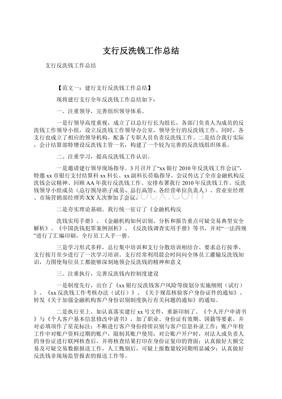 支行反洗钱工作总结.docx