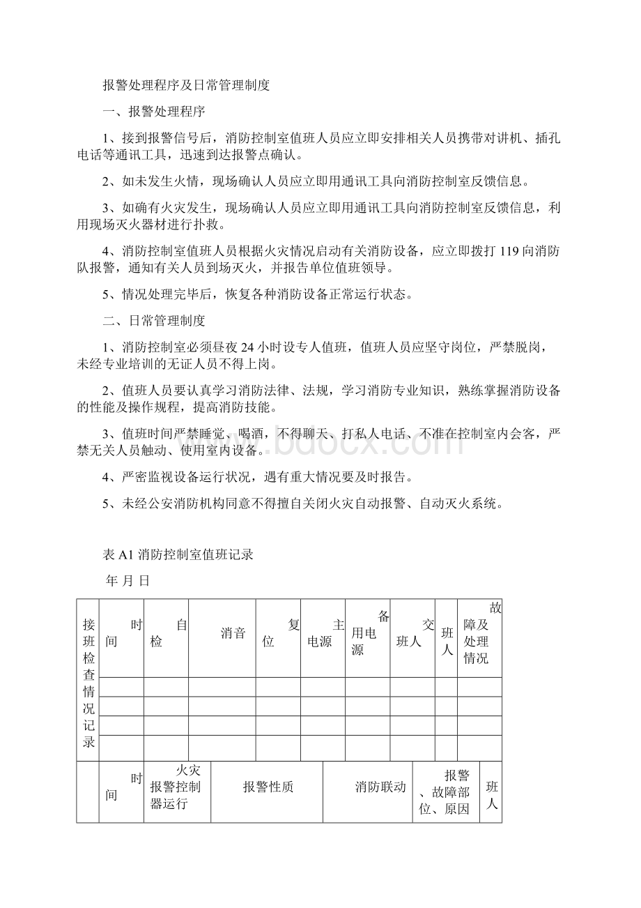 消防控制室消防员值班记录.docx_第2页