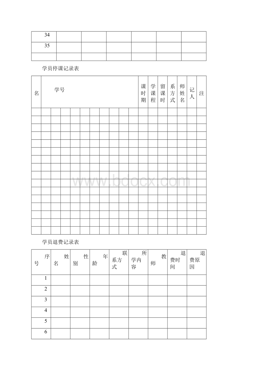 教育培训机构表格Word文档格式.docx_第3页