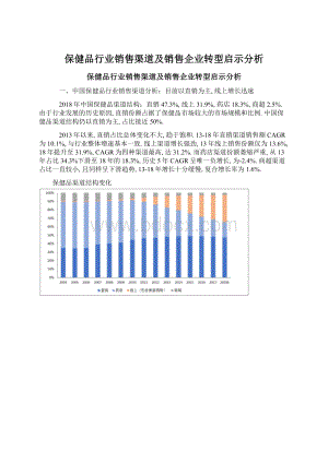 保健品行业销售渠道及销售企业转型启示分析Word格式文档下载.docx