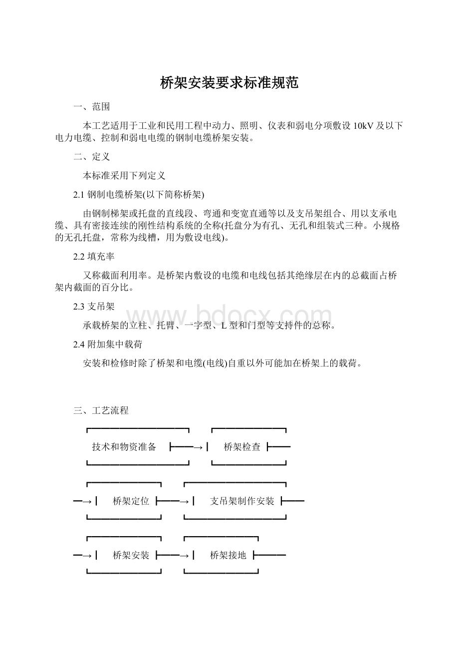 桥架安装要求标准规范.docx_第1页