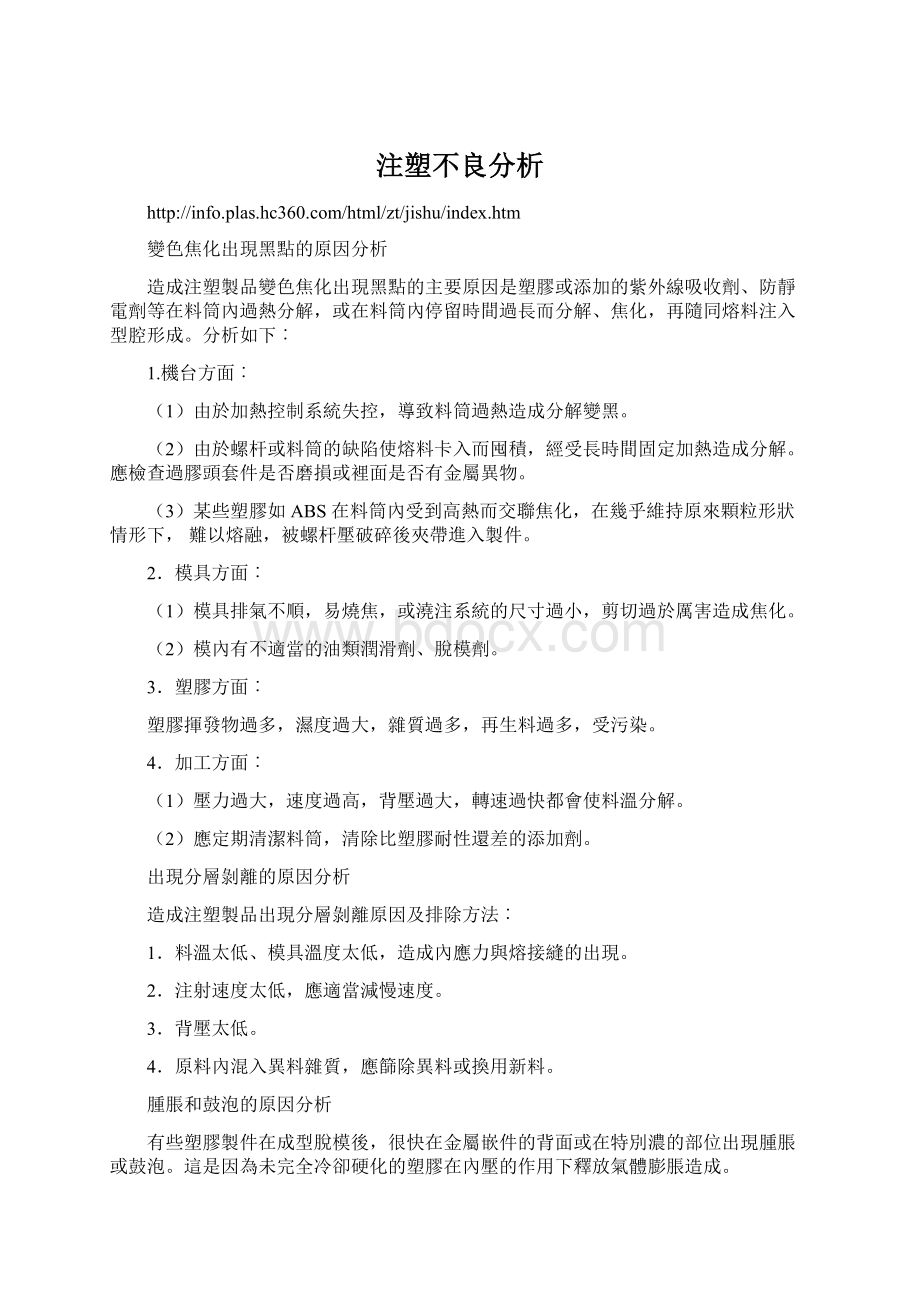 注塑不良分析.docx_第1页