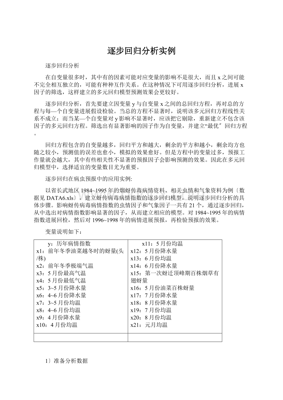 逐步回归分析实例.docx_第1页