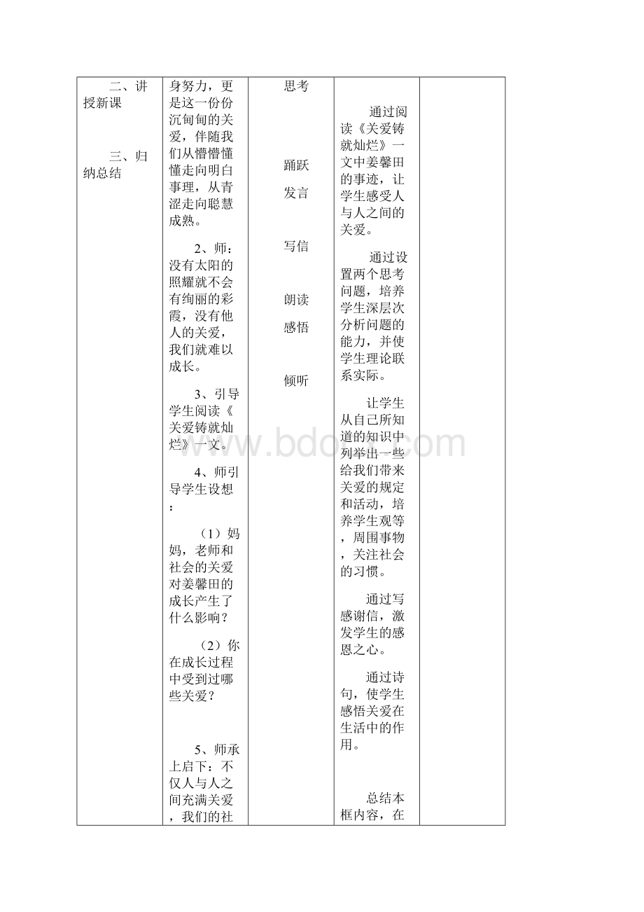 九年级政治第四课《伸出你的手》教案人民版doc.docx_第3页