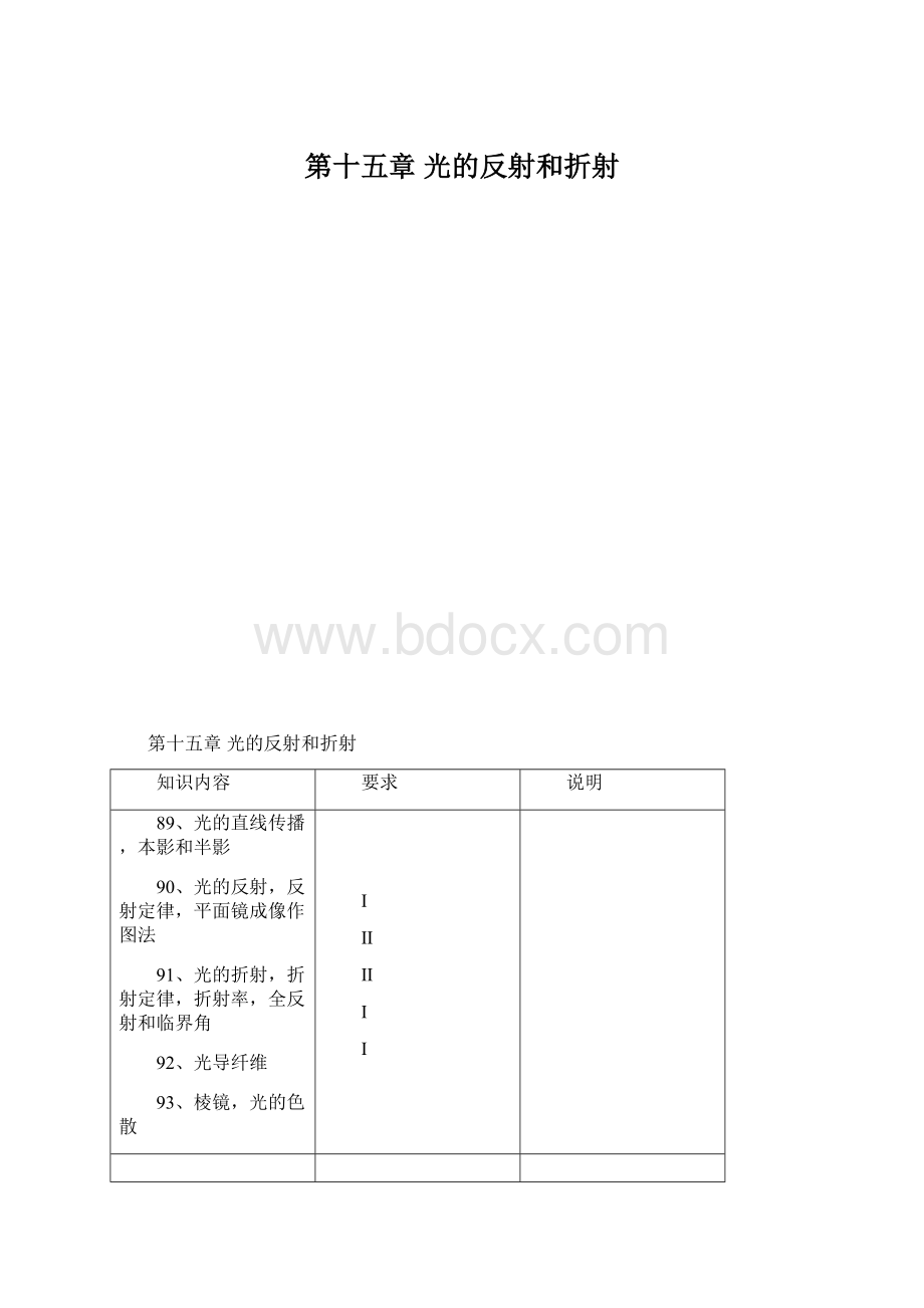 第十五章 光的反射和折射Word文件下载.docx